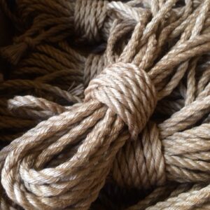 bundled hank of jute rope