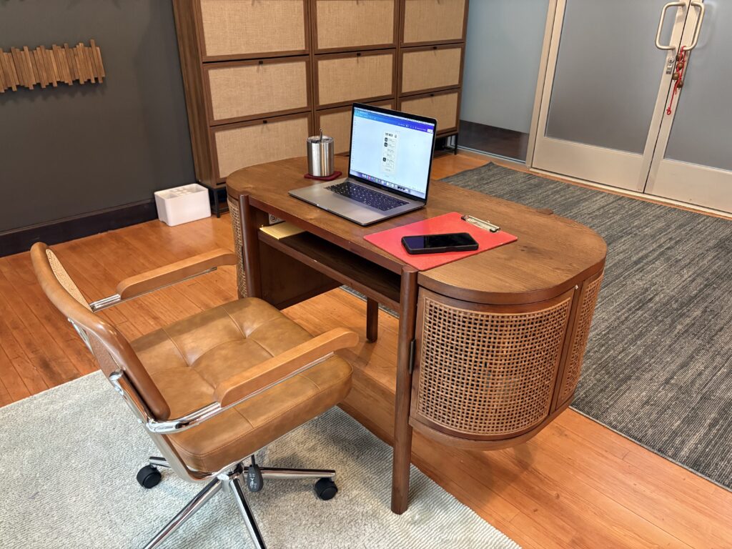 Our Downtown Los Angeles studio features Mid-Century Modern furniture ready for your next production rental