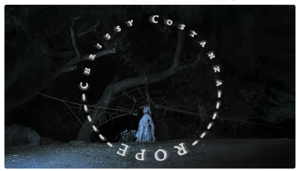 Chrissy Costanza ROPE music video title card